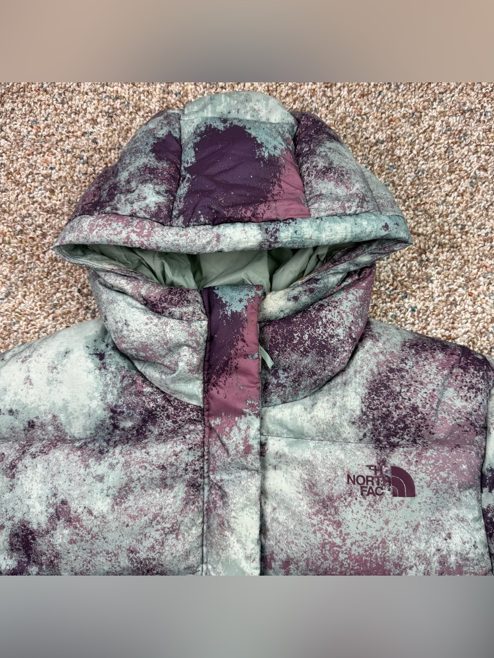 Women’s The North Face 700 Hooded Down Puffer Jacket Coat FLAWS READ size M - Picture 4 of 14